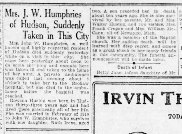 Clipping from The Pantagraph